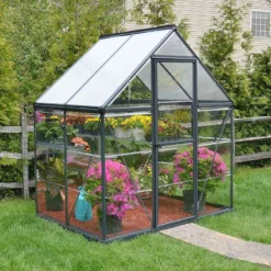 6' X 4' Palram Canopia Hybrid Grey Greenhouse (1.85m X 1.26m)