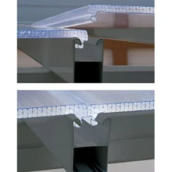 10x14 Palram Canopia SanRemo Grey Lean-To Conservatory -Zen Gardenia Sales 703708 palram sanremo lean to conservatory 3x4 25 grey click and lock1