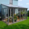 10x14 Palram Canopia SanRemo Grey Lean-To Conservatory