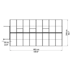 8'x16' Palram Canopia Bella Large Walk In Silver Aluminium Framed Greenhouse (2.4x4.8m) -Zen Gardenia Sales 703731 08