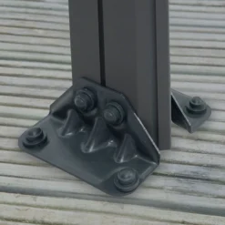 14x14 Palram Canopia Palermo 4300 Grey Garden Gazebo -Zen Gardenia Sales 704044 palram palermo 4300 garden gazebo grey leg