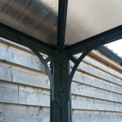 14x14 Palram Canopia Palermo 4300 Grey Garden Gazebo -Zen Gardenia Sales 704044 palram palermo 4300 garden gazebo grey structure