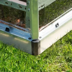 8'x4' Palram Canopia Hybrid Silver Lean To Wall Walk In Greenhouse (2.4x1.22m) -Zen Gardenia Sales 704052 lean to grow house 8x4 silver hybrid base