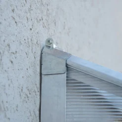 8'x4' Palram Canopia Hybrid Silver Lean To Wall Walk In Greenhouse (2.4x1.22m) -Zen Gardenia Sales 704052 lean to grow house 8x4 silver hybrid wall mounting