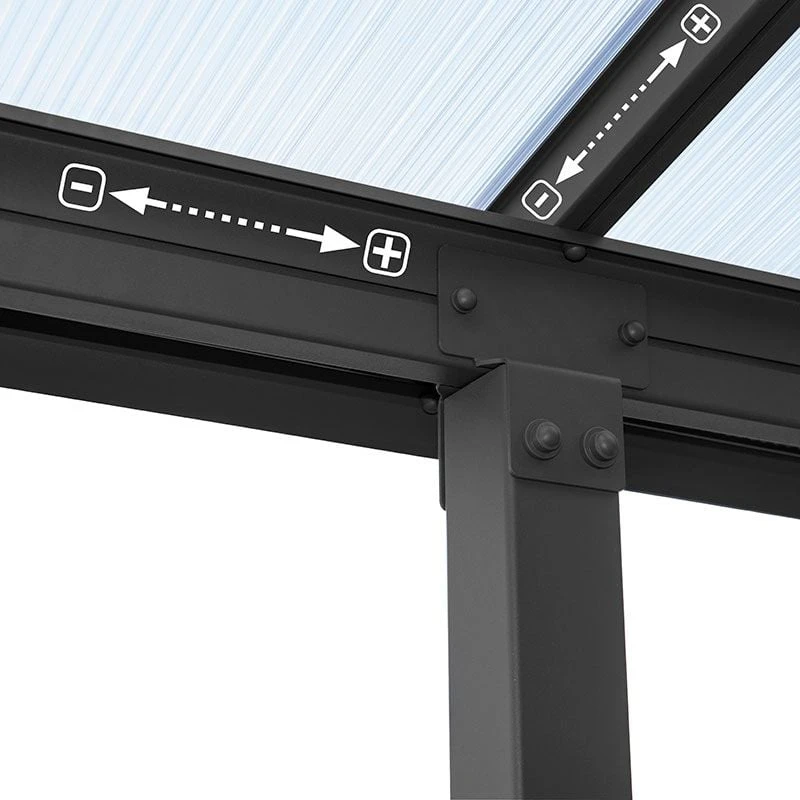 10x10 Palram Canopia Olympia Grey Patio Cover With Clear Panels 7 10x10 Palram Canopia Olympia Grey Patio Cover With Clear Panels - Image 5