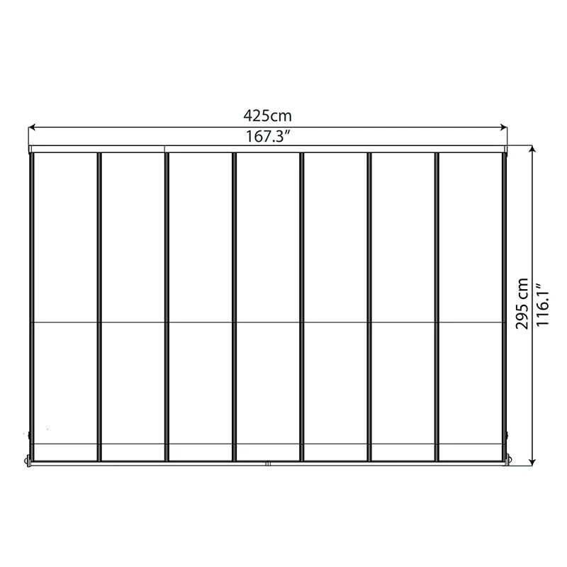 10x14 Palram Canopia Olympia Grey Patio Cover With Clear Panels 10 10x14 Palram Canopia Olympia Grey Patio Cover With Clear Panels - Image 8