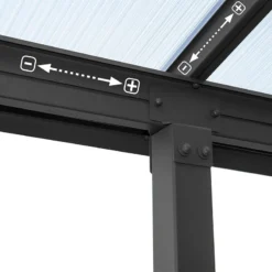 10x18 Palram Canopia Olympia Grey Patio Cover With Clear Panels -Zen Gardenia Sales 704219 palram olympia patio cover roof grey 3x5 46 adjustable poles