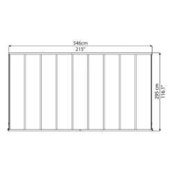 10x18 Palram Canopia Olympia Grey Patio Cover With Clear Panels -Zen Gardenia Sales 704219 palram olympia patio cover roof grey 3x5 46 drawing2