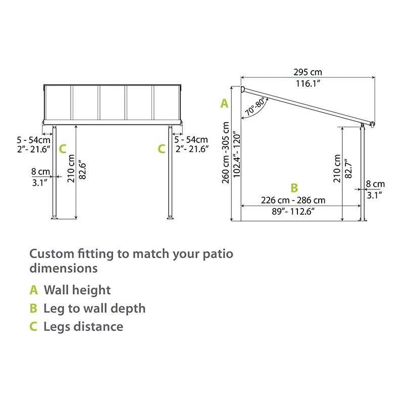 10' X 28' Palram Canopia Olympia White Patio Cover With Clear Panels (2.95m X 8.60m) 6 10' X 28' Palram Canopia Olympia White Patio Cover With Clear Panels (2.95m X 8.60m) - Image 4