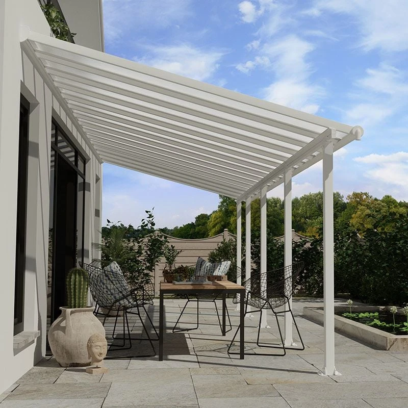 10' X 28' Palram Canopia Olympia White Patio Cover With Clear Panels (2.95m X 8.60m) 3 10' X 28' Palram Canopia Olympia White Patio Cover With Clear Panels (2.95m X 8.60m)