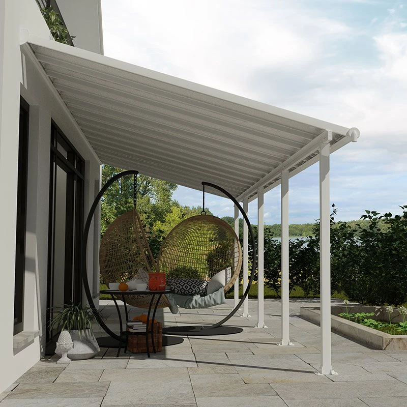 10' X 28' Palram Canopia Olympia White Patio Cover With Clear Panels (2.95m X 8.60m) 4 10' X 28' Palram Canopia Olympia White Patio Cover With Clear Panels (2.95m X 8.60m) - Image 2