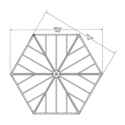 20x17 Palram Canopia Garda Enclosed Grey Gazebo -Zen Gardenia Sales 704467 palram garda enclosed grey gazebo drawing2