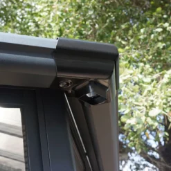 20x17 Palram Canopia Garda Enclosed Grey Gazebo -Zen Gardenia Sales 704467 palram garda enclosed grey gazebo gutter1