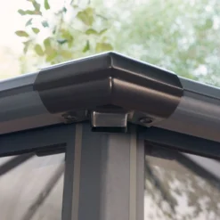 20x17 Palram Canopia Garda Enclosed Grey Gazebo -Zen Gardenia Sales 704467 palram garda enclosed grey gazebo gutter2