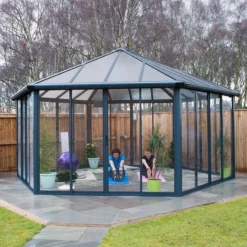 20x17 Palram Canopia Garda Enclosed Grey Gazebo -Zen Gardenia Sales 704467 palram garda enclosed grey gazebo no4