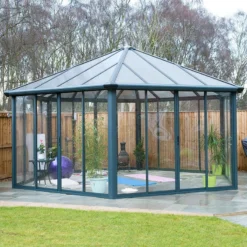 20x17 Palram Canopia Garda Enclosed Grey Gazebo -Zen Gardenia Sales 704467 palram garda enclosed grey gazebo no6