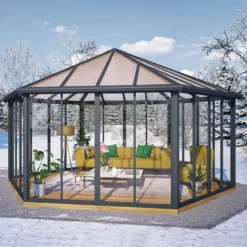 20x17 Palram Canopia Garda Enclosed Grey Gazebo -Zen Gardenia Sales 704467 palram garda enclosed grey gazebo no7