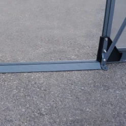 6'x8' Palram Canopia Glory Grey Walk In Polycarbonate Greenhouse (1.8x2.4m) -Zen Gardenia Sales 704494 palram glory 6x8 grey greenhouse door ramp