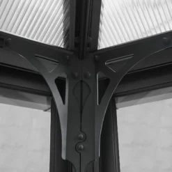 10x10 Palram Canopia Ledro 3000 Enclosed Grey Gazebo -Zen Gardenia Sales 704744 palram ledro 3000 enclosed grey gazebo structure