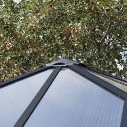 10x10 Palram Canopia Ledro 3000 Enclosed Grey Gazebo -Zen Gardenia Sales 704744 palram ledro 3000 enclosed grey gazebo vent