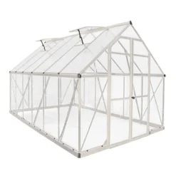 8' X 12' Palram Canopia Balance Silver Greenhouse (3.67m X 2.44m) -Zen Gardenia Sales 704763 balance 8x12 silver greenhouse cutout1 min