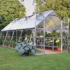 8' X 16' Palram Canopia Balance Silver Greenhouse (4.87m X 2.44m) -Zen Gardenia Sales 704764 balance 8x16 silver greenhouse insitu min 1