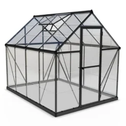 6' X 8' Palram Canopia Harmony Grey Greenhouse (1.85m X 2.47m) 15 6' X 8' Palram Canopia Harmony Grey Greenhouse (1.85m X 2.47m) -Zen Gardenia Sales 705098 harmony 6x8 grey cutout min 1
