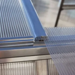 6' X 8' Palram Canopia Mythos Grey Greenhouse (1.85m X 2.47m) -Zen Gardenia Sales 705561 mythos 6x8 grey greenhouse close up5 min 1