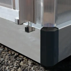 6' X 10' Palram Canopia Mythos Grey Greenhouse (1.85m X 3.06m) 15 6' X 10' Palram Canopia Mythos Grey Greenhouse (1.85m X 3.06m) -Zen Gardenia Sales 705562 mythos 6x10 grey greenhouse close up6 min 1