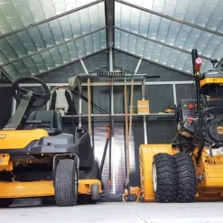 11' X 17.2' Palram Canopia Yukon Dark Grey Plastic Shed (3.32m X 5.19m) -Zen Gardenia Sales 705683 yukon 11x17 dark grey shed close up4 min 1