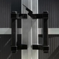 11' X 17.2' Palram Canopia Yukon Dark Grey Plastic Shed With WPC Floor (3.32m X 5.19m) 32 11' X 17.2' Palram Canopia Yukon Dark Grey Plastic Shed With WPC Floor (3.32m X 5.19m) -Zen Gardenia Sales 705723 yukon 11x17 dark grey shed with floor close up6 min 1