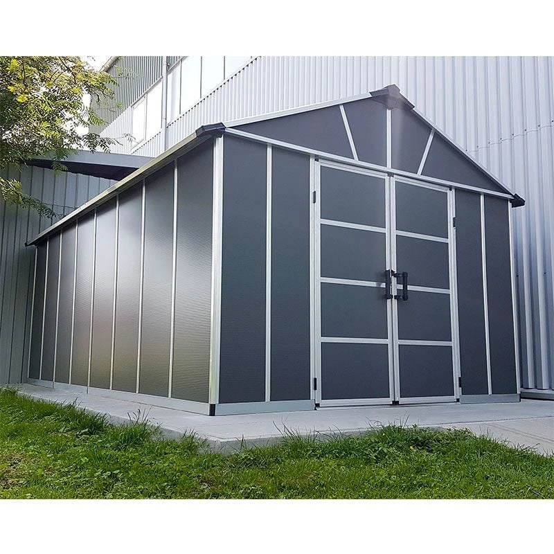11' X 17.2' Palram Canopia Yukon Dark Grey Plastic Shed With WPC Floor (3.32m X 5.19m) 4 11' X 17.2' Palram Canopia Yukon Dark Grey Plastic Shed With WPC Floor (3.32m X 5.19m) - Image 2