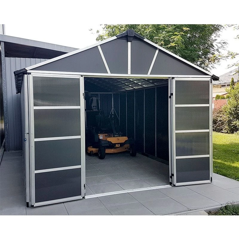 11' X 17.2' Palram Canopia Yukon Dark Grey Plastic Shed With WPC Floor (3.32m X 5.19m) 5 11' X 17.2' Palram Canopia Yukon Dark Grey Plastic Shed With WPC Floor (3.32m X 5.19m) - Image 3