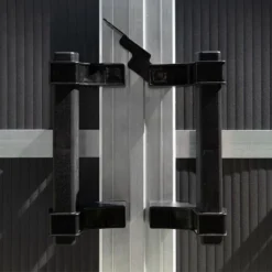 11' X 21.3' Palram Canopia Yukon Dark Grey Plastic Shed With WPC Floor (3.32m X 6.43m) -Zen Gardenia Sales 705724 yukon 11x21 dark grey shed with floor close up6 min 1