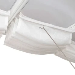3m X 5.46m Palram Canopia Patio Cover Roof Blinds - White -Zen Gardenia Sales 705871 palram patio cover 3m roof blinds white close up4 min