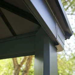 16' X 12' Palram Canopia Dallas 4900 Grey Garden Gazebo (4.88m X 3.64m) -Zen Gardenia Sales 706082 16x12 palram dallas 4900 grey garden gazebo close up2 min