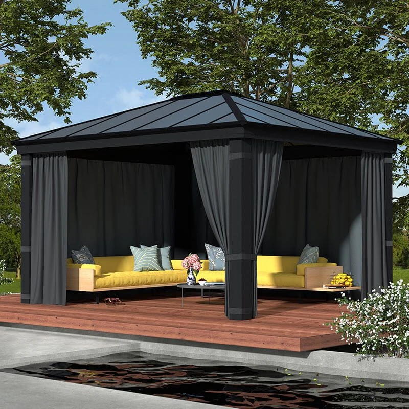 Palram Canopia Gazebo Curtains Set For Dallas 4300 Garden Gazebo 3 Palram Canopia Gazebo Curtains Set For Dallas 4300 Garden Gazebo