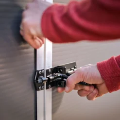 6' X 8' Palram Canopia Rubicon Double Door Plastic Garden Shed - Dark Grey (1.85m X 2.28m) -Zen Gardenia Sales 706807bun 6x8 palram rubicon dd plastic shed grey close up10 min