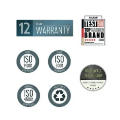 6' X 8' Palram Canopia Rubicon Double Door Plastic Garden Shed - Dark Grey (1.85m X 2.28m) -Zen Gardenia Sales 706807bun 6x8 palram rubicon dd plastic shed grey close up4 min