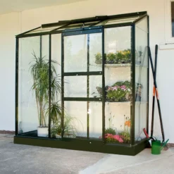 6'5 X 2'4 Halls Green Wall Garden 26 Greenhouse (1.94 X 0.69m) -Zen Gardenia Sales 70876 6x2 green frame halls wall garden 26 greenhouse no2 min
