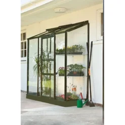 6'5 X 2'4 Halls Green Wall Garden 26 Greenhouse (1.94 X 0.69m) -Zen Gardenia Sales 70876 6x2 green frame halls wall garden 26 greenhouse no4 min