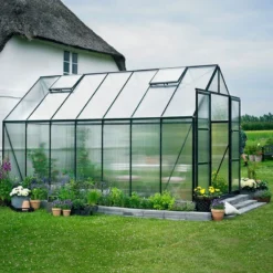 8'6 X 14'8 Halls Green Magnum 814 Greenhouse (2.57 X 4.46m) -Zen Gardenia Sales 70896 14x8 green frame halls magnum 814 greenhouse no3 min