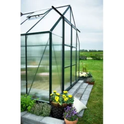 8'6 X 14'8 Halls Green Magnum 814 Greenhouse (2.57 X 4.46m) -Zen Gardenia Sales 70896 14x8 green frame halls magnum 814 greenhouse side3 min