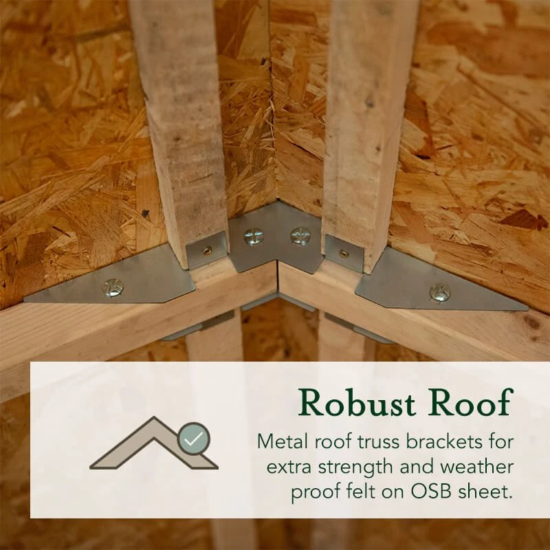 10' X 10' Forest 4Life 25yr Guarantee Overlap Pressure Treated Windowless Double Door Apex Wooden Shed (3.2m X 3.01m) 10 10' X 10' Forest 4Life 25yr Guarantee Overlap Pressure Treated Windowless Double Door Apex Wooden Shed (3.2m X 3.01m) - Image 8