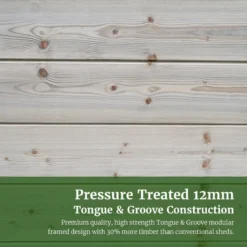 8' X 6' Forest Timberdale 25yr Guarantee Tongue & Groove Pressure Treated Reverse Apex Shed (2.47m X 1.98m) -Zen Gardenia Sales 7fg timberdale pressure treated 12mm tongue groove construction 4