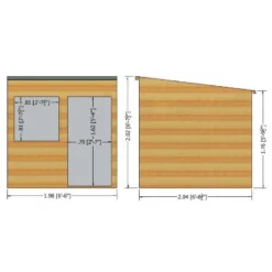6'7 X 7' Shire Shiplap Pent Wooden Garden Shed (2.01m X 2.15m) 15 6'7 X 7' Shire Shiplap Pent Wooden Garden Shed (2.01m X 2.15m) -Zen Gardenia Sales 7x7 pent revised