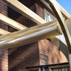 Forest Ultima Wooden Garden Pergola With Retractable Canopy 8' X 8' -Zen Gardenia Sales 8 uperg24chd feature4 min