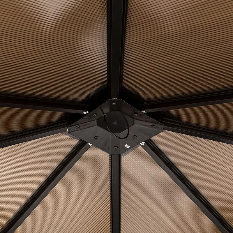 12' X 10' Garden Must Haves Runcton Grey Polycarbonate Garden Gazebo (3.6m X 3m) 5 12' X 10' Garden Must Haves Runcton Grey Polycarbonate Garden Gazebo (3.6m X 3m) - Image 3