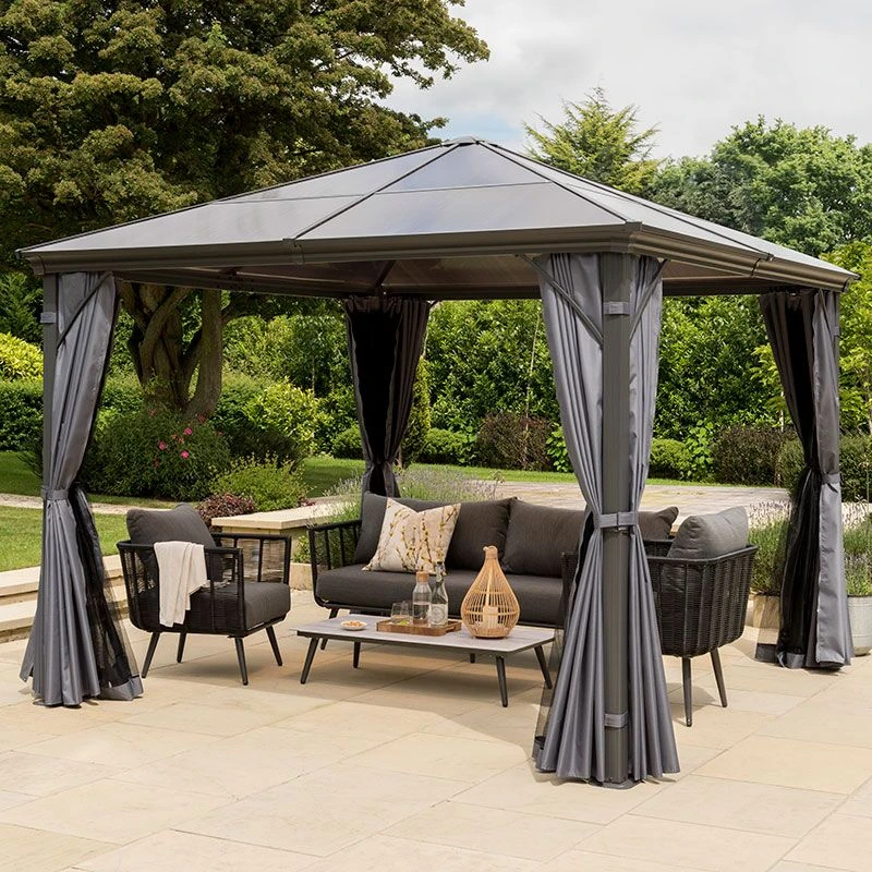 12' X 10' Garden Must Haves Runcton Grey Polycarbonate Garden Gazebo (3.6m X 3m) 3 12' X 10' Garden Must Haves Runcton Grey Polycarbonate Garden Gazebo (3.6m X 3m)