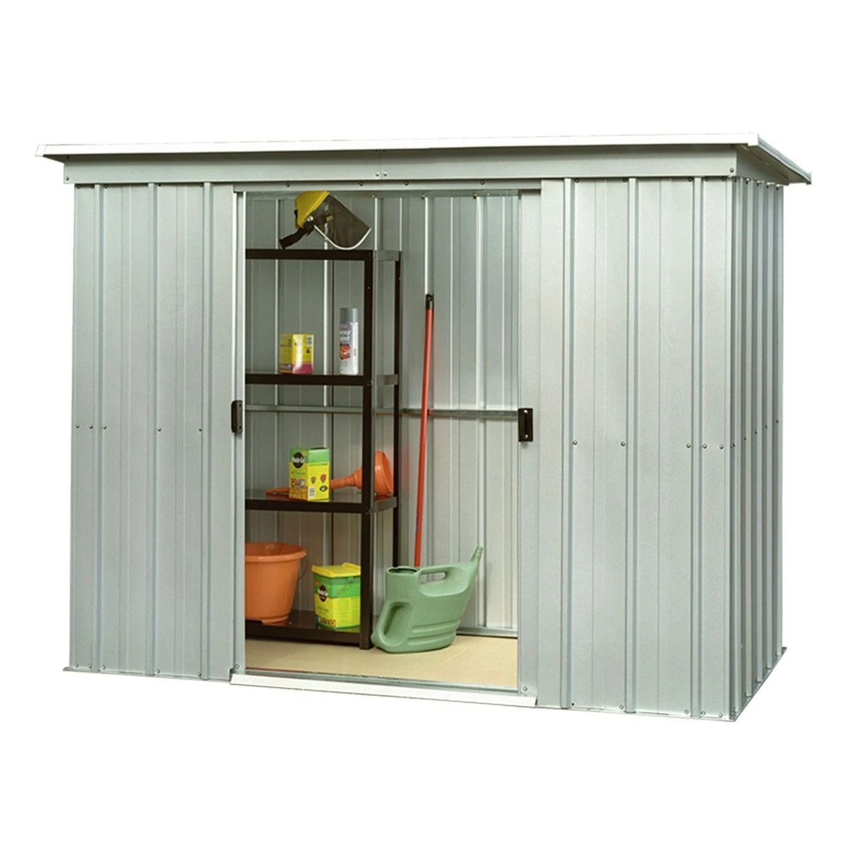 8' X 4' Yardmaster Pent Metal Shed 84PZ (2.38m X 1.19m) 4 8' X 4' Yardmaster Pent Metal Shed 84PZ (2.38m X 1.19m) - Image 2